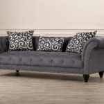 Classic Charcoal Chesterfield Loveseat