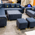 Oxford Slate Diamond-Quilted Sectional