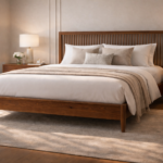 The Bouclé Curved Platform Bed