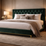 The Mid-Century Slatted Wood Bed